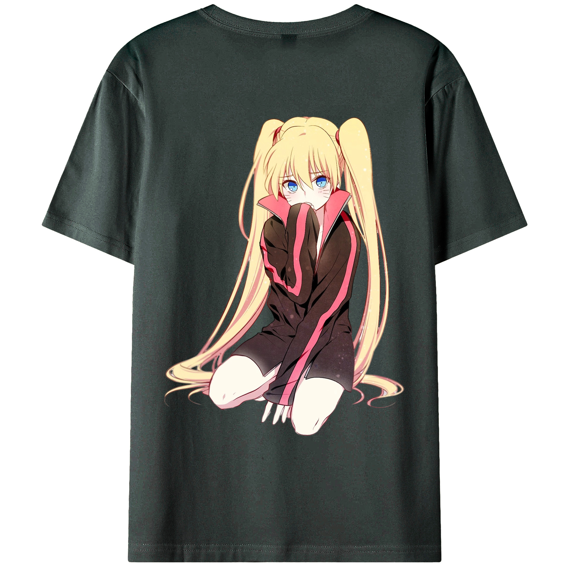 （画像用） NARUTO -ナルト- うずまき ナルト Uzumaki Naruto 綿100％ メンズ半袖Tシャツ（バックプリント） 通気性